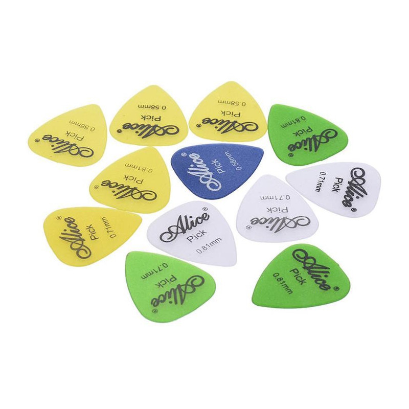 ALICE AP12F Set de 12 picks para guitarra
