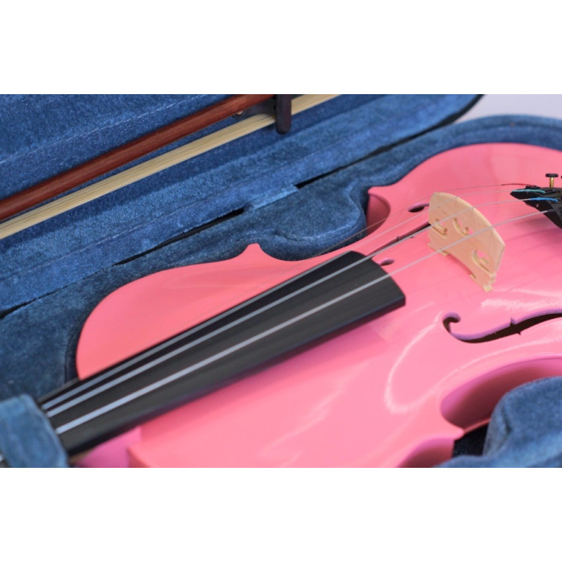 GREKO MV1410 PINK Violin rosado con estuche arco y colofonia