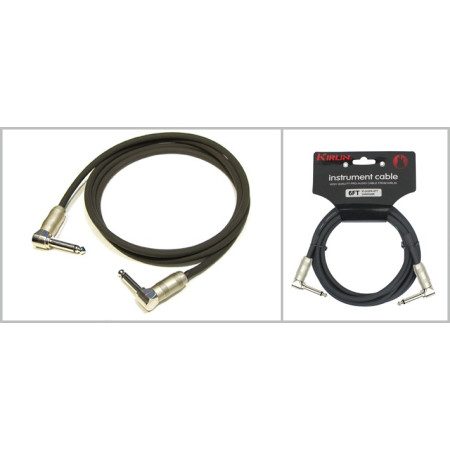 KIRLIN IP243PRG BK Cable blindado doble angular para instrumentos