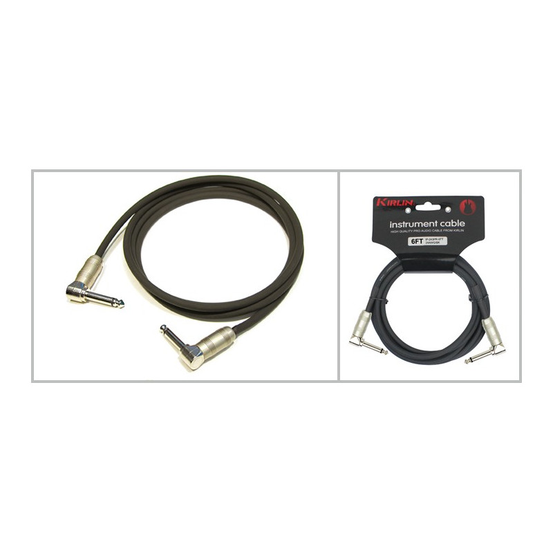 KIRLIN IP243PRG BK Cable blindado doble angular para instrumentos