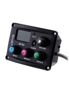 JOYO JE-62 Microfono para ukulele con preamplificador activo y afinador