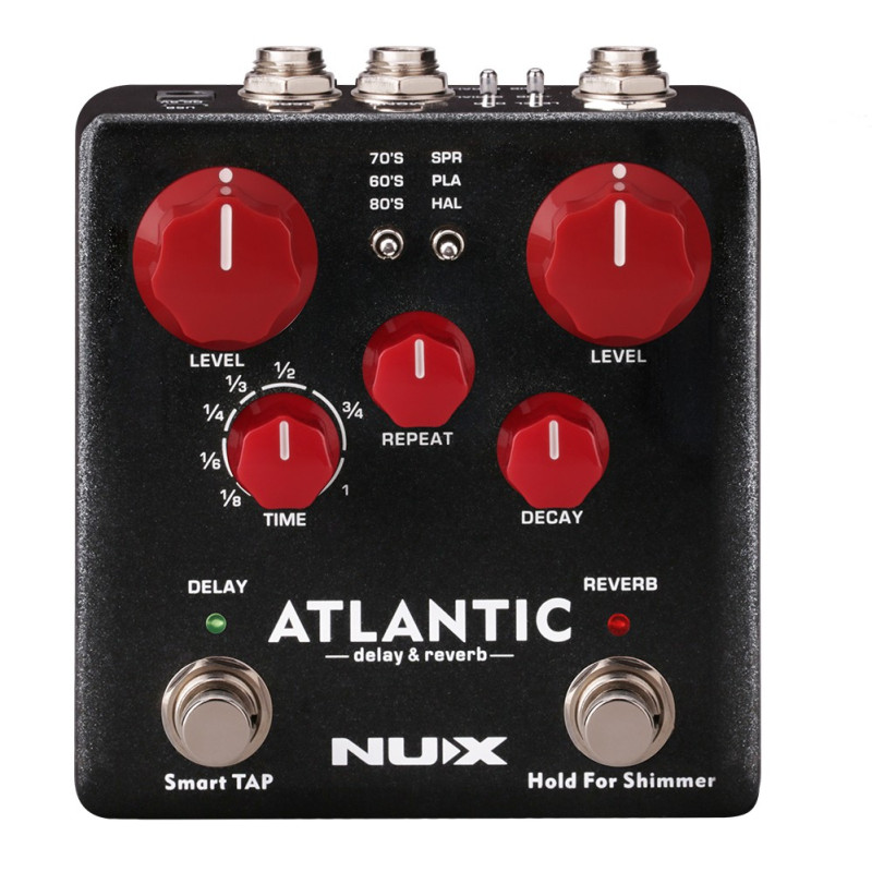 NUX ATLANTIC Pedal de delay y Reverb para guitarra electrica