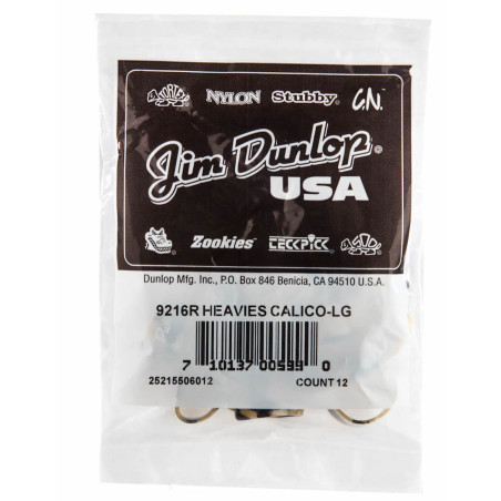 JIM DUNLOP 9216R HEAVIES CALICO Anillos para guitarra