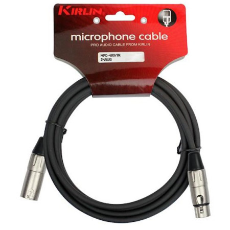 KIRLIN MPC-480 Cable para microfono XLR hembra / macho conectores metalicos
