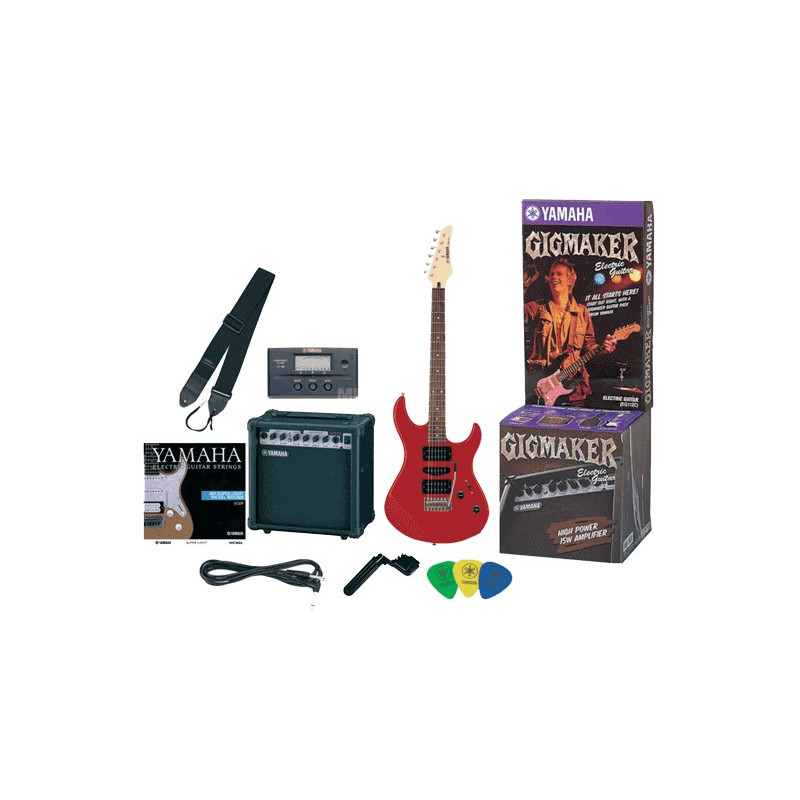 YAMAHA ERG121C GIGMAKER  Kit de guitarra con amplificador de 15W afinador estuche correa y picks