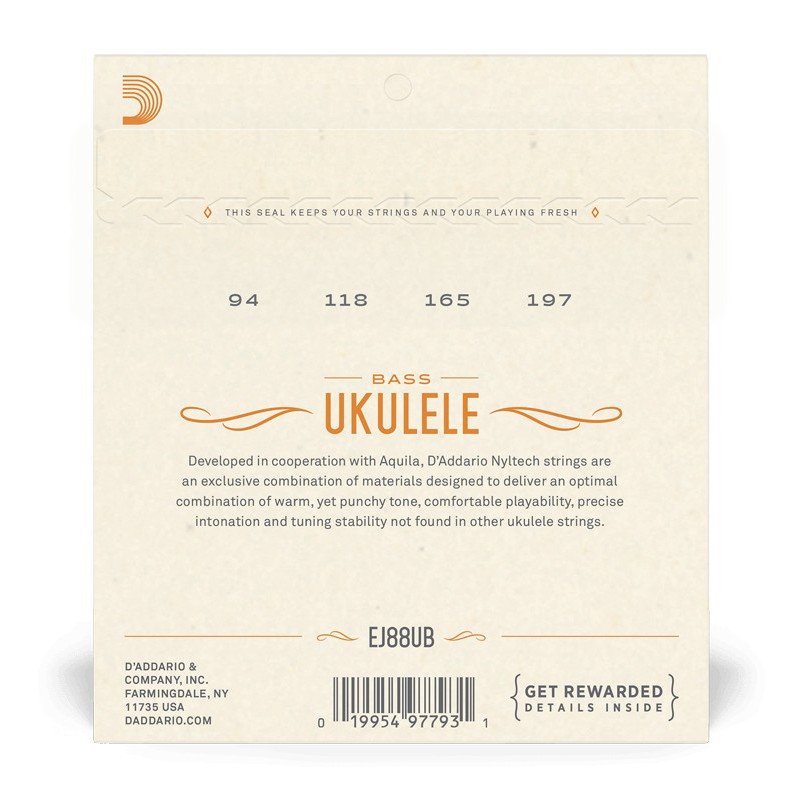D'ADDARIO EJ88U Encordado para ukelele bajo ubass