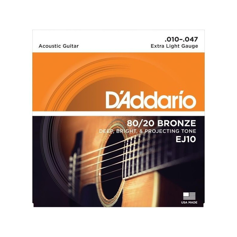D'ADDARIO EJ10 Encordado Ligth para Guitarra acustica