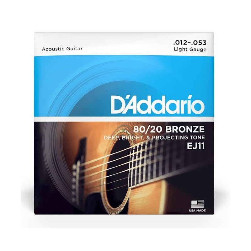 D'ADDARIO EJ11 Encordado Ligth para Guitarra acústica