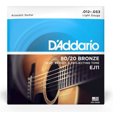 D'ADDARIO EJ11 Encordado Ligth para Guitarra acústica