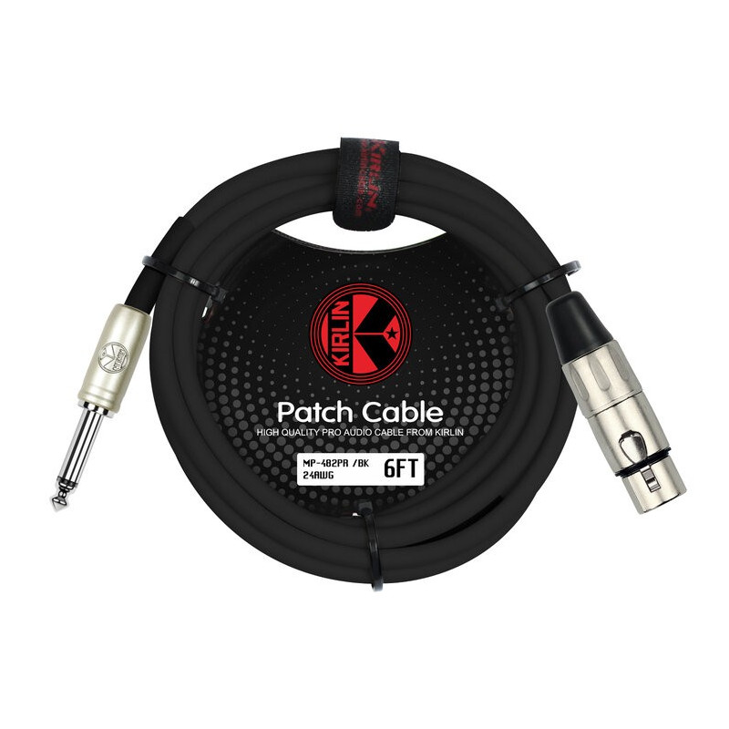 Cable Kirlin Mp-482 PR BK para microfono de 6 metros