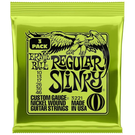 ERNIE BALL 3221 PACK X 3 Encordados Regular Slinky