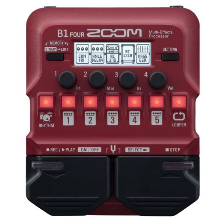 ZOOM B1XON Pedalera multi efectos para bajo con pedal de expresión