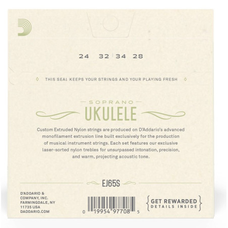 D'ADDARIO EJ65S Encordado para ukelele soprano