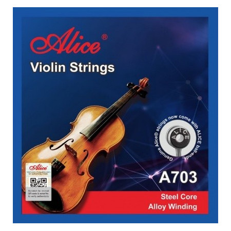 ALICE A703A 1/2 Encordado en acero para Violin