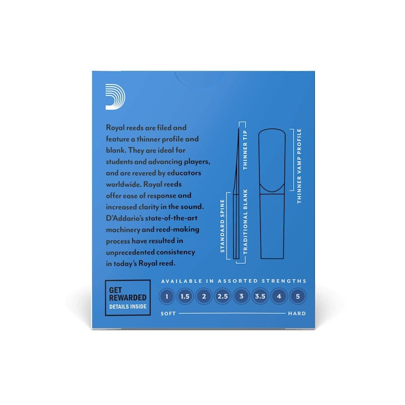 RICO ROYAL Set de cañas para Clarinete Bb