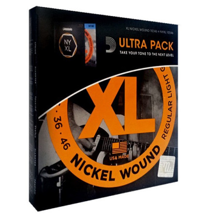 D'ADDARIO ULTRA PACK EXL110-NYXL1046 Set de 2 Encordados guitarra eléctrica