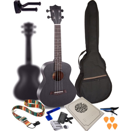 Kit Ukelele Handel Hu80-23 Concierto con estuche atril encordado afinador y mas