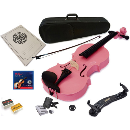 COMBO VIOLIN GREKO AZUL CON ESTUCHE ALMOHADILLA ARCO Y ACCESORIOS