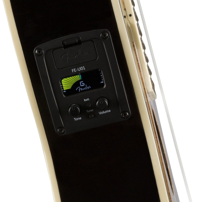Fender Fullerton ST BK: Ukulele eléctrico de alta calidad sonido cálido