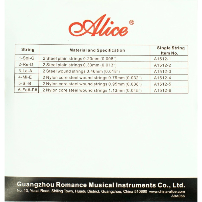 Mejora el sonido de tu bandola colombiana con el encordado ALICE A1512