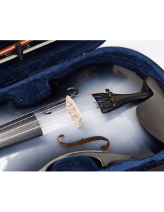 Violin Greko VCB-2WB Gris degrade con estuche semi duro arco pez 2