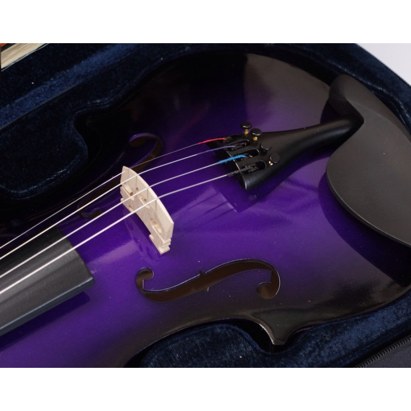 Violin Greko VCB en colores con estuche semi duro arco y colofonia
