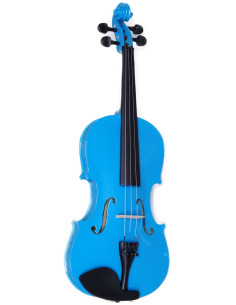 GREKO VCB-Bl Violin azul con estuche arco y colofonia 2