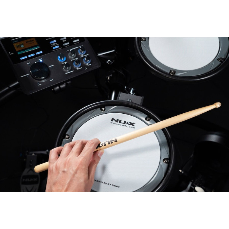 Bateria Electronica Nux Dm-7 con pads de malla y platillos
