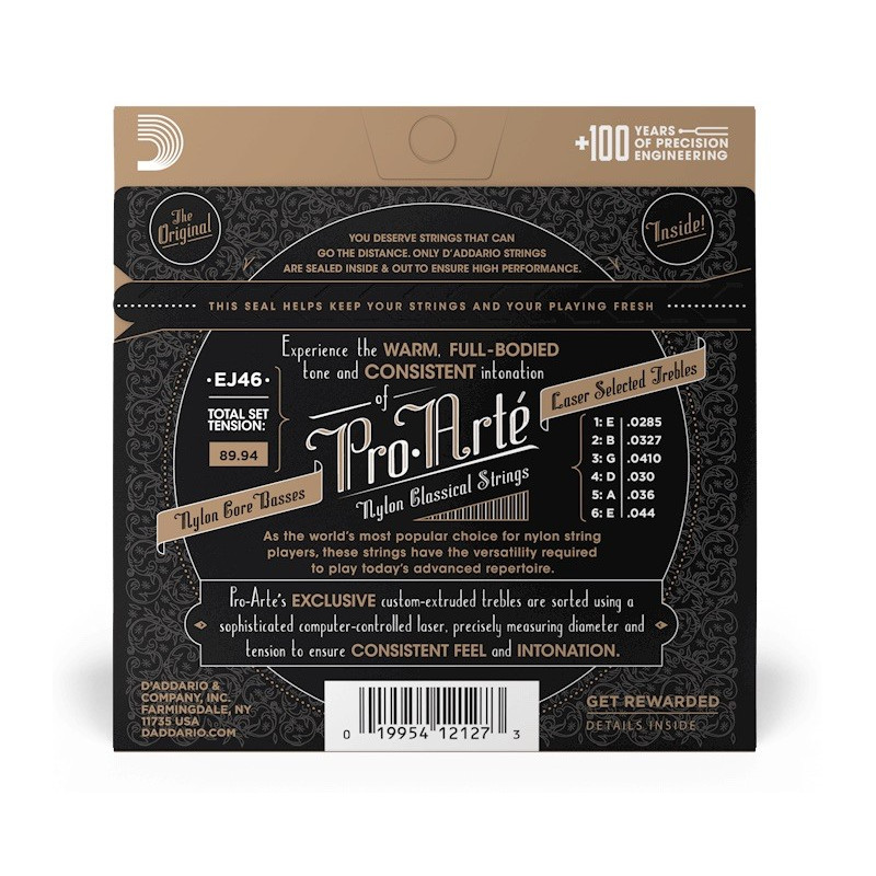 Cuerdas D’Addario EJ46 Pro-Arté Tensión Fuerte