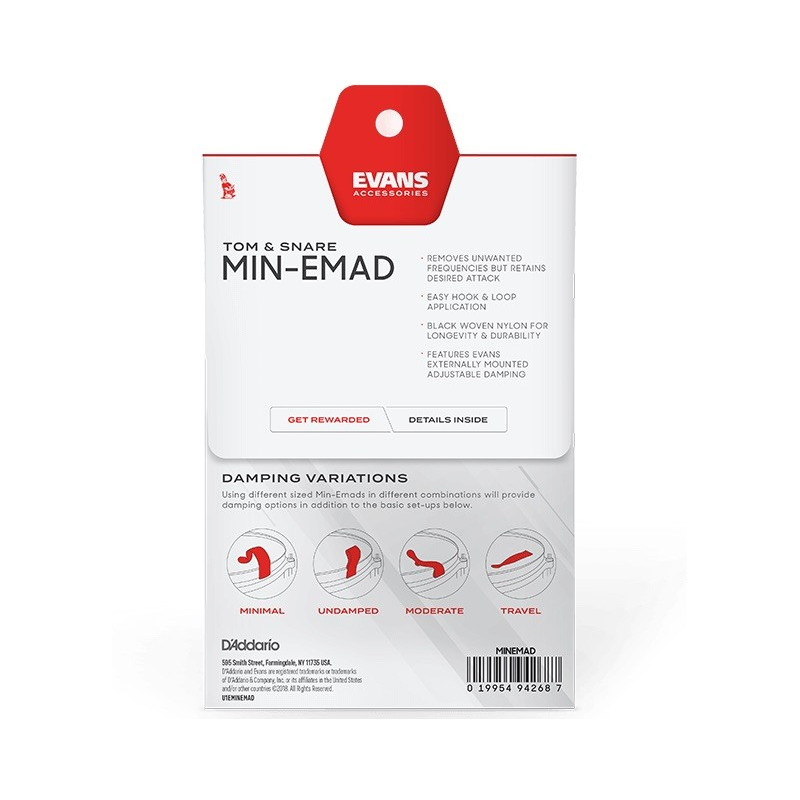 EVANS MIN-EMAD Sordinas externas para batería y percusion