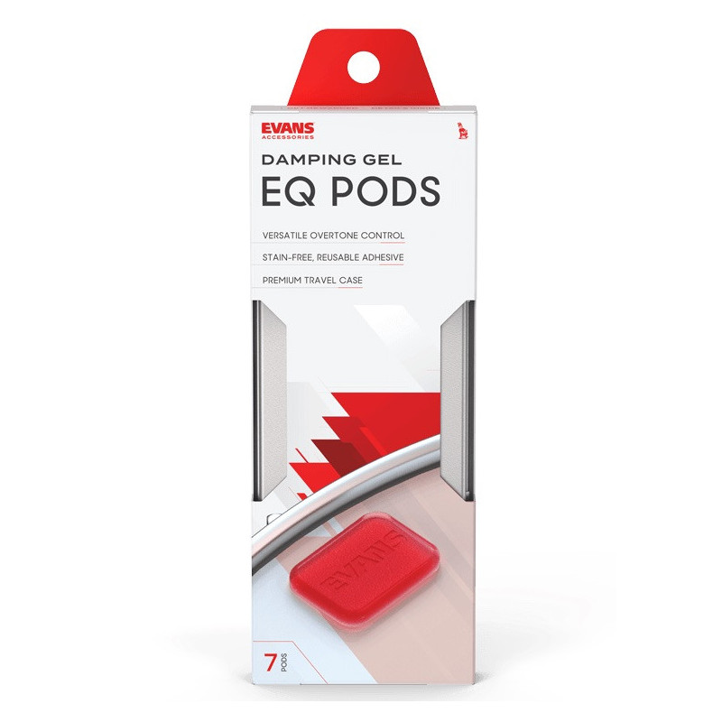 Evans EQ-Pods - Sordina de gel para batería | Control de armónicos y sustain