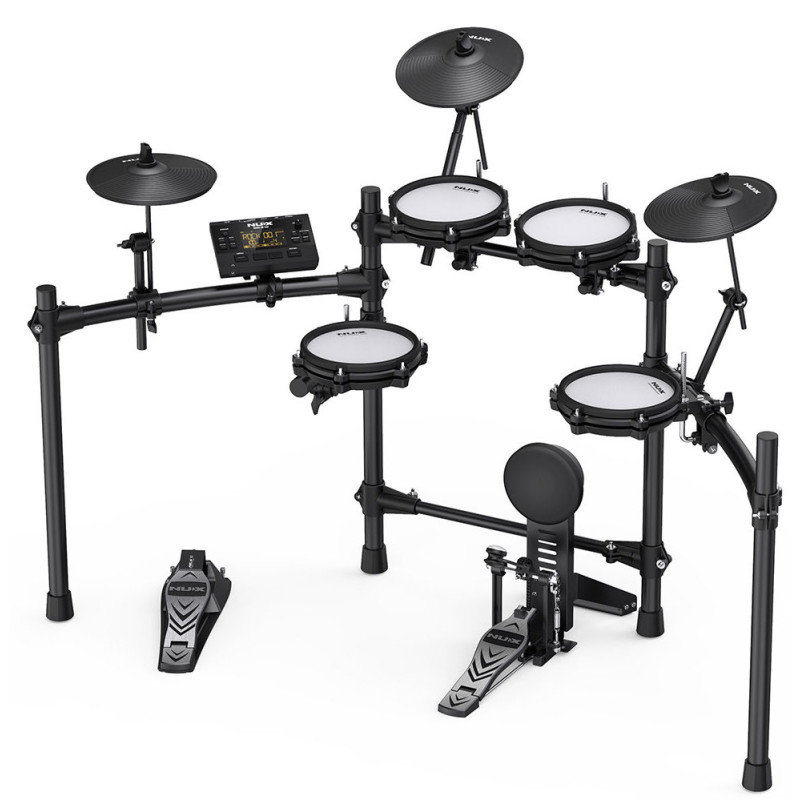 Kit batería electrónica NUX DM-210 PERFORMER con silla y audífonos – Completo y portátil