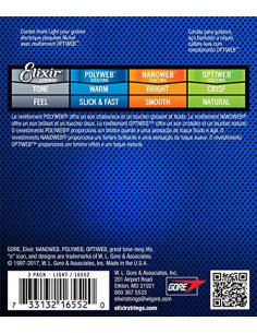 ELIXIR OPTIWEB 16552 LIGTH Set de 3 Encordado guitarra eléctrica