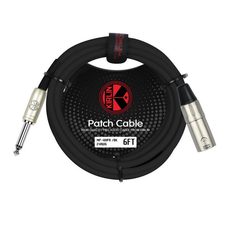 KIRLIN MP-481PR BK Cable para micrófono plug 1/4" a XLR macho