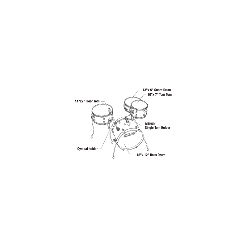 TAMA LJL48H4-SBO Batería compacta con silla