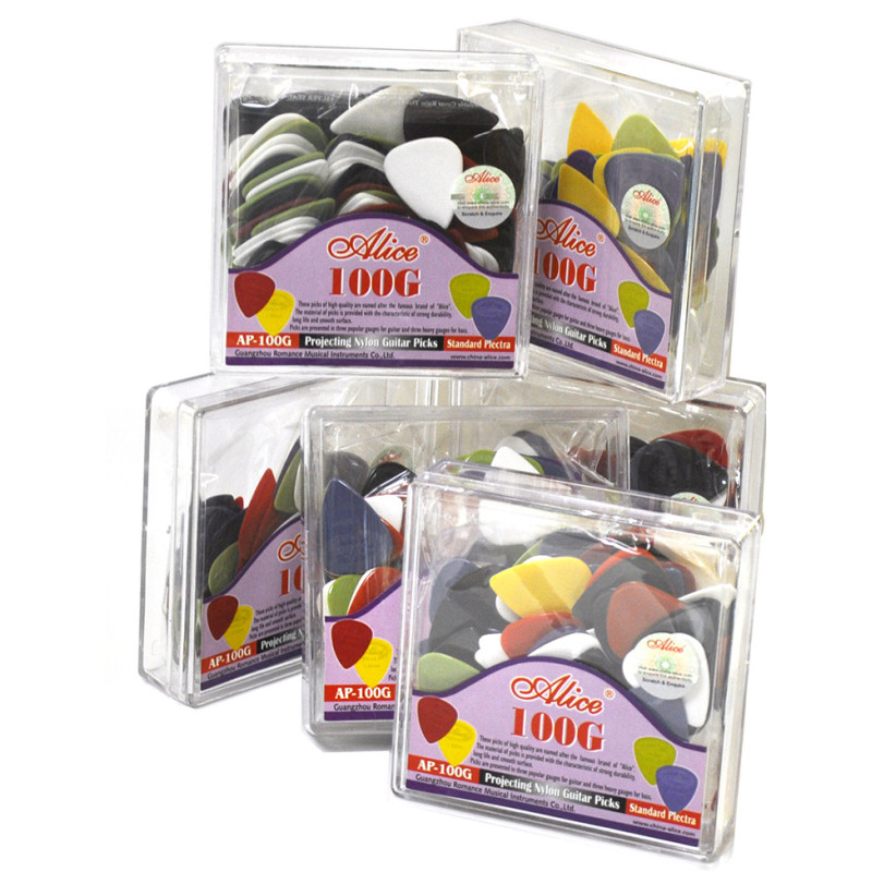 ALICE AP-100G Caja de picks en nylon para guitarra
