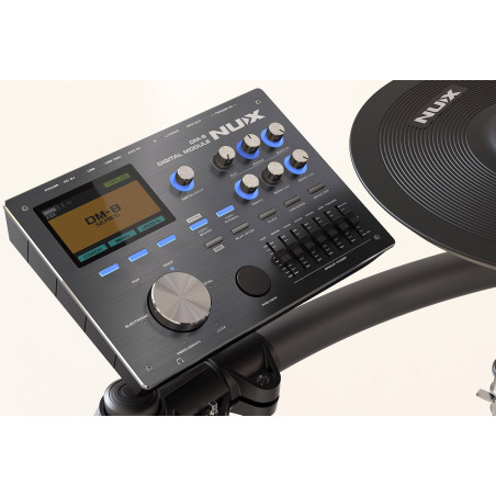 Kit Batería Electrónica NUX DM-8 con Silla y Tapete: Sensación Realista, Sonido Excepcional