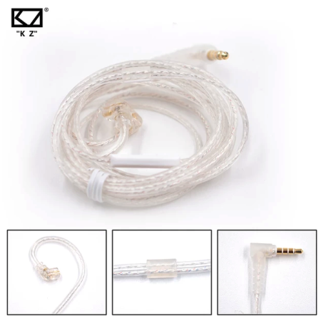 KZ FLAT SILVER-PLATED UPGRADE Cable con micrófono para audífonos In ears