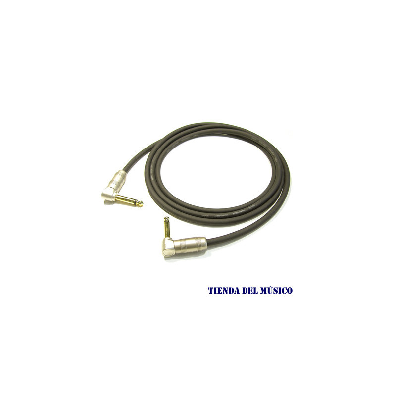 KIRLIN IP243PRG BK Cable blindado doble angular