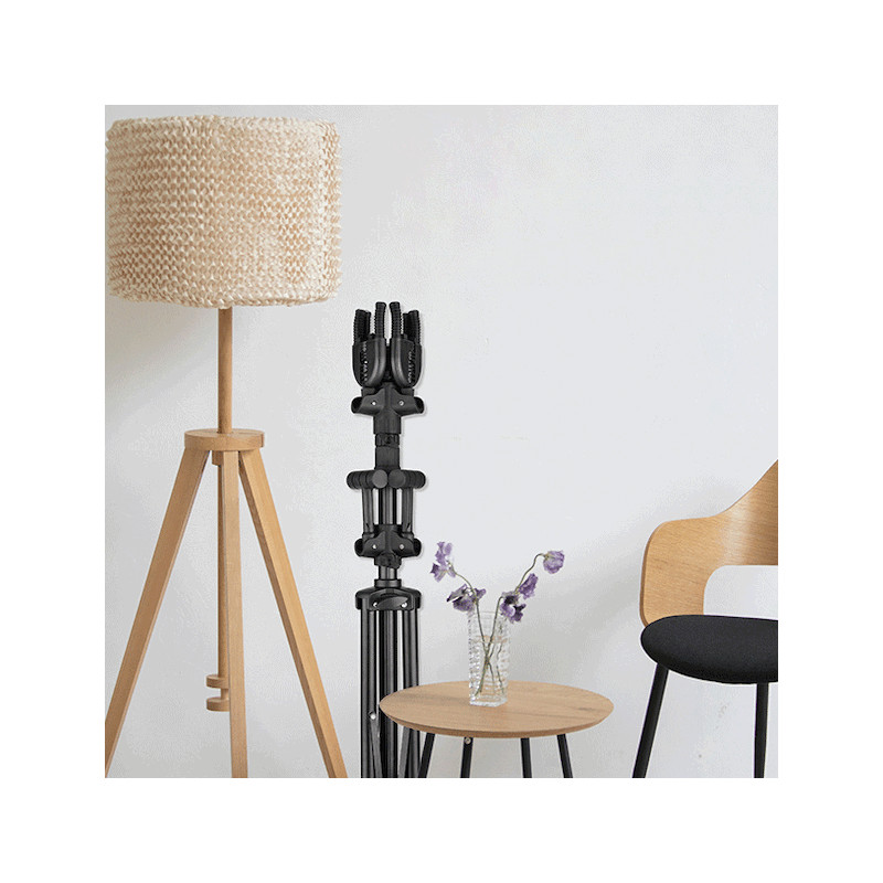 GUITTO GGS-06T - Soporte Plegable para 3 Guitarras con Ajuste de Altura