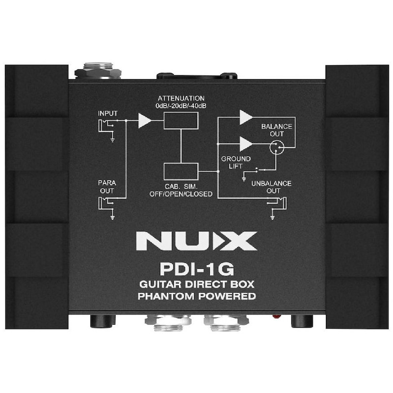 NUX PDI-1G Caja directa activa con simulador de amplificador para guitarra