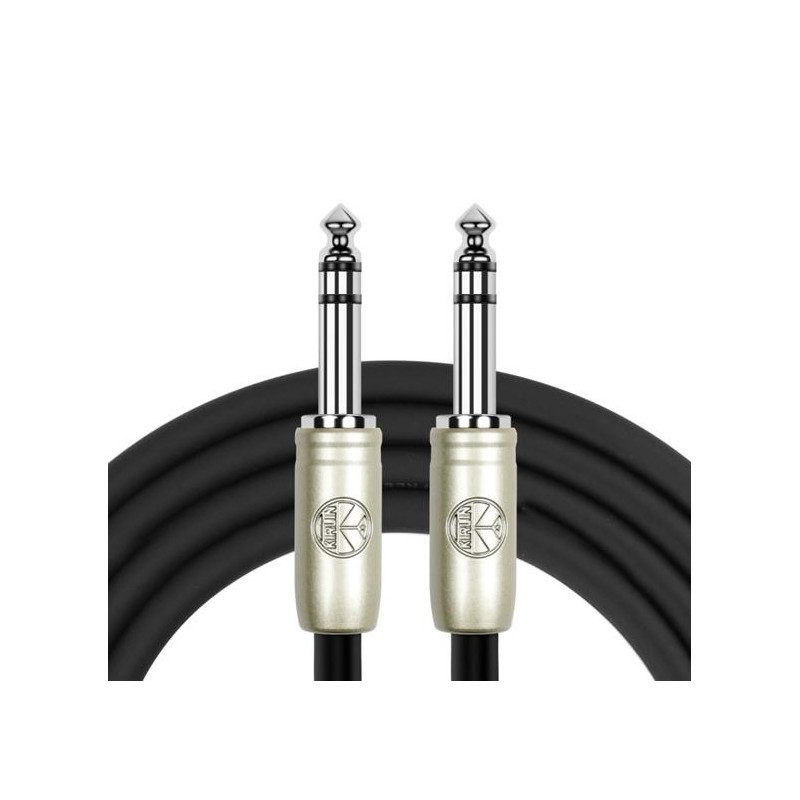 KIRLIN AP-249PR/BK Cable TRS de 1/4" stereo para sonido profesional