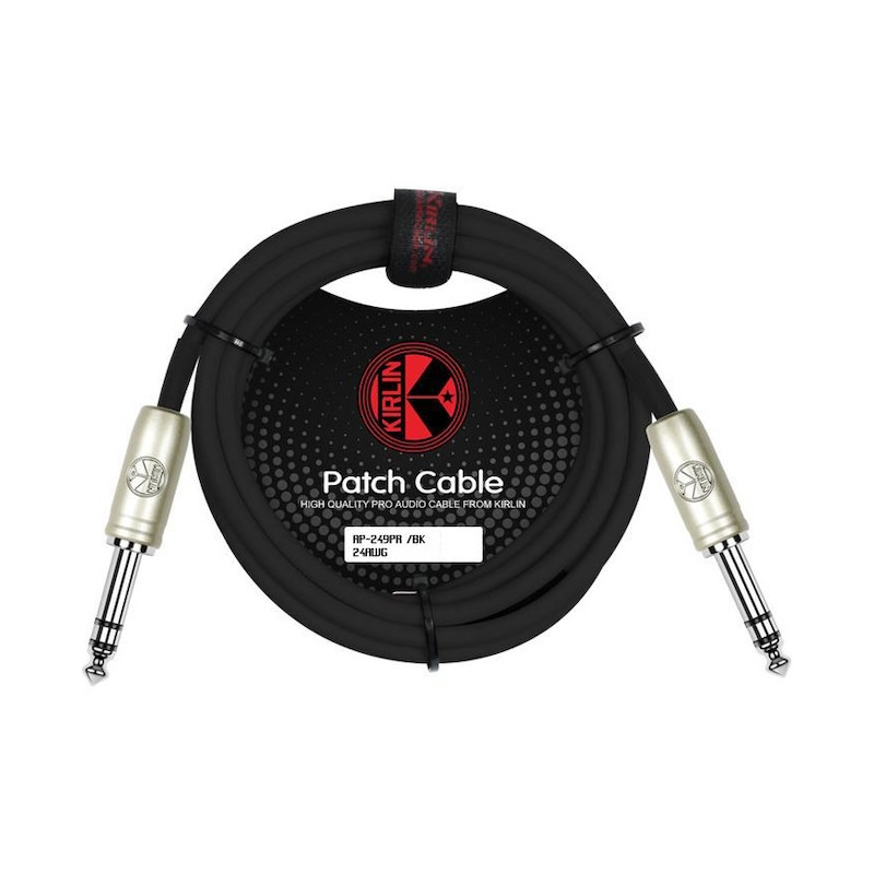 KIRLIN AP-249PR/BK Cable TRS de 1/4" stereo para sonido profesional