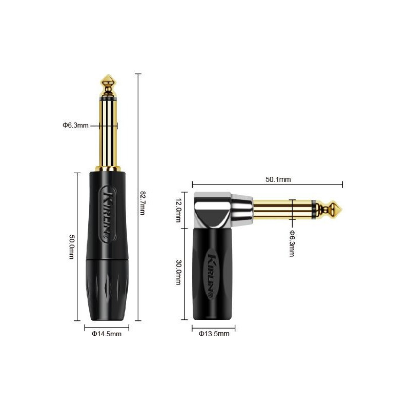 KIRLIN IPK-222BFGL-9.15M/PUE Cable entorchado profesional plug aleación oro