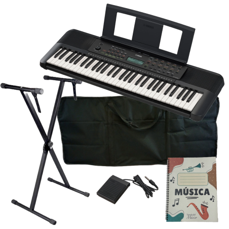 KIT TECLADO ONE YAMAHA PSR-E283 PERFORMANCE CON PEDAL ATRIL Y ESTUCHE