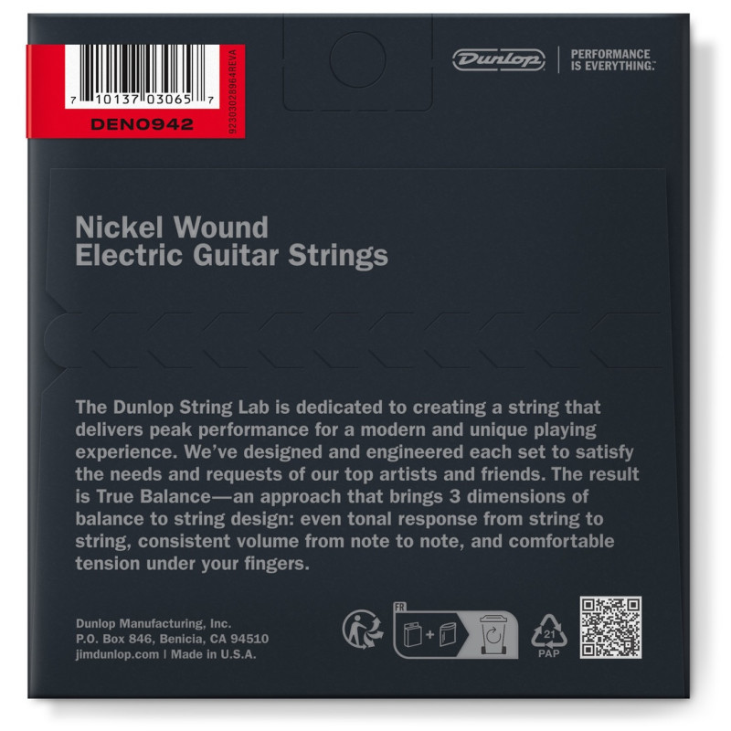 JIM DUNLOP DEN0942 Encordado para guitarra eléctrica