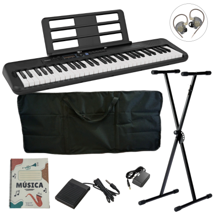 Kit teclado electrónico Casio CT-S300 con atril, estuche y accesorios completos