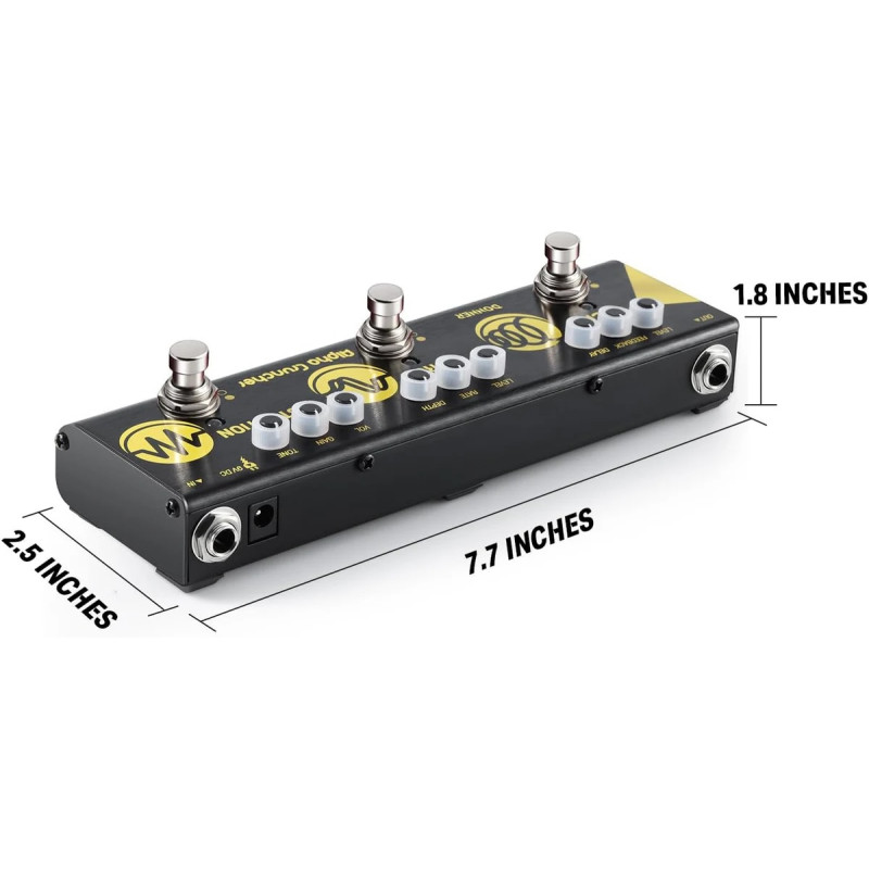 Donner EC962 Alpha Cruncher – Pedal Multiefectos con Distorsión, Chorus y Delay