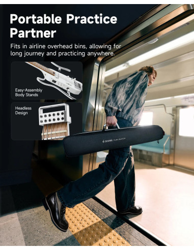 DONNER HUSH-X PRO EC7030 BLACK KIT Guitarra eléctrica con simulación de tonos