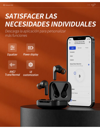 Audífonos Inalámbricos Donner Dobuds ONE EC6519 con ANC, ENC y 32h de Batería